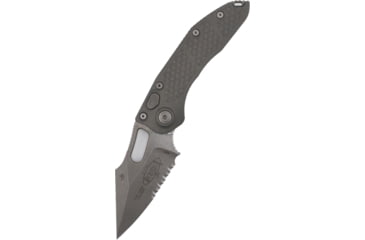 Image of Microtech Stitch S/E Apoc Natural P/S 3.75in Folding Knife, Black, 169-11APNC