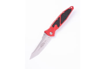 Image of Microtech Stitch S/E Stonewash Part Serrate 3.75in Automatic Folding Knife, Red, 169-11RD