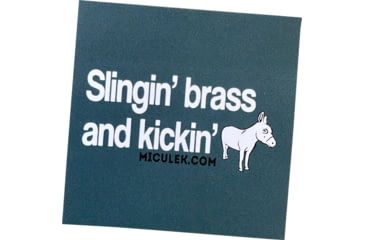 Image of Miculek Slingin Brass Sticker, 2x2, STICK-SLINGBRASS