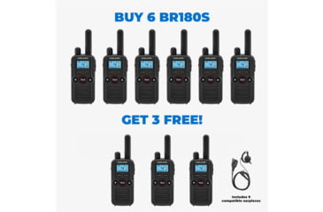Image of Midland BR180 BizTalkR 6 Single Radios + 3 FREE - BR180BONUS3, BR180BONUS3