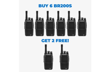 Image of Midland BR200 BizTalkR 6 Single Radios + 2 FREE - BR200BONUS2, BR200BONUS2