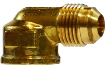 Image of Midland Metal Sae 45 Degree Flare 90 Degree Female Elbow Male Flare x Female Nptf 3/8in x 3/4in., Pack of 5, 10-322