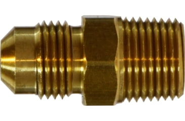 Image of Midland Metal Sae 45 Degree Male Adapter Male Flare x Male NPTf 3/8in x 3/8in., Each, 10-264