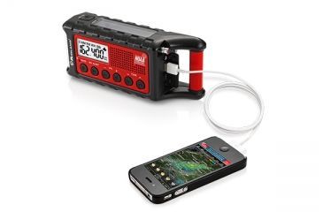 Image of Midland Radio Emergency AM/FM/WX Radio, Red/Black ER310