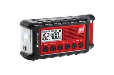Image of Midland Radio Emergency AM/FM/WX Radio, Red/Black, ER310