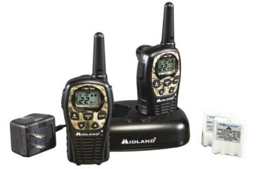 Image of Midland Radio 24 Mile 22 Chl Two-Way Radio, Batteries &amp; Desk Top Charger, Mossy Oak, LXT535VP3