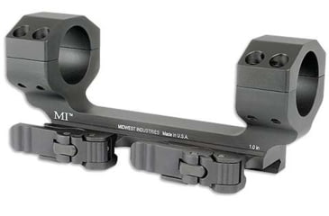 Image of Midwest Industries 1in Heavy Duty QD Scope Mount Zero Offset, Black, MI-QD1SMHD
