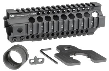 Image of Midwest Industries 7.25in Combat Rail T-Series One Piece Free Float Handguard, Black, MI-CRT-7.25