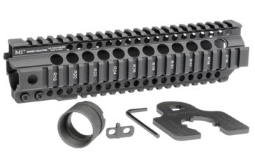 Image of Midwest Industries 9.50in Combat Rail T-Series One Piece Free Float Handguard, Black, MI-CRT-9.50