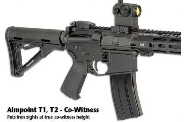 Image of Midwest Industries Aimpoint T-1 Co-Witness QD Mount, Black, MI-QDT1-CO