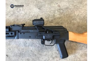 Image of Midwest Industries AK 47/74 Generation 2 Aimpoint T1/Primary Arms M-06/Vortex Sparc Quick Detach Modular AK Scope Mount, Black, MWMI-AKSMG2-T1