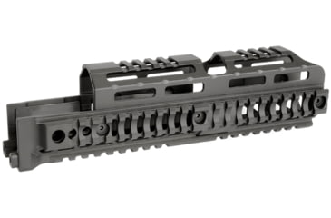 Image of Midwest Industries AK Alpha Series Quad Rail Handguard, 10.0in, Black, MI-AK-ALPHA-QR-10