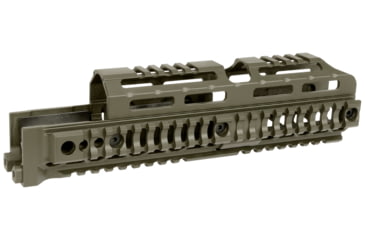 Image of Midwest Industries AK Alpha Series Quad Rail Handguard, 10.0in, Magpul ODG, MI-AK-ALPHA-QR-10-ODG