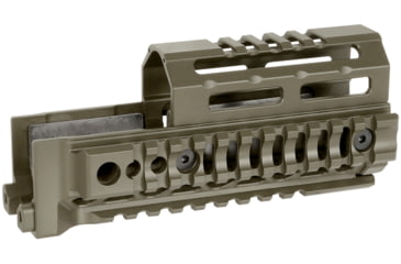 Image of Midwest Industries AK Alpha Series Quad Rail Handguard, 6.0in, Magpul ODG, MI-AK-ALPHA-QR-6-ODG