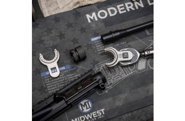 Image of Midwest Industries AR15 Barrel Castle Nut Wrench, Silver, MI-BNW