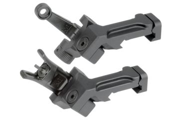 Image of Midwest Industries Combat Rifle Offset Deployable Front and Rear Sight, Black, MI-CRS-OSS
