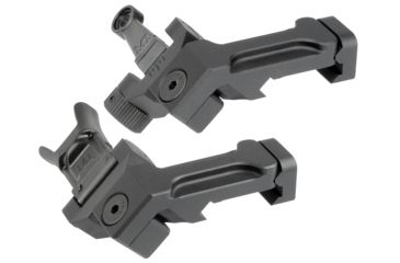 Image of Midwest Industries Combat Rifle Offset Deployable Front and Rear Sight, Black, MI-CRS-OSS