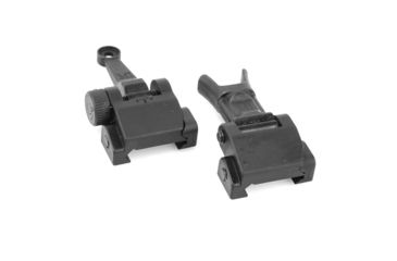 Image of Midwest Industries Combat Rifle Top Mounted Deployable Front and Rear Sight, Black, MI-CRS-SET