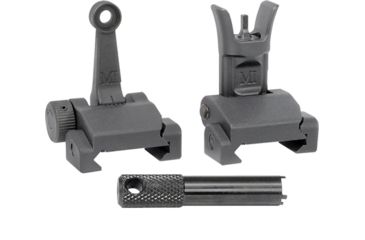 Image of Midwest Industries Combat Rifle Top Mounted Deployable Front and Rear Sight, Black, MI-CRS-SET