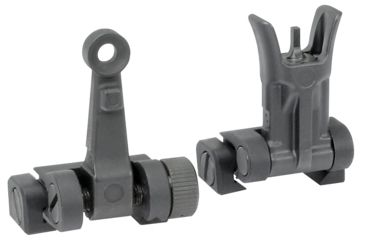Image of Midwest Industries Combat Rifle Top Mounted Deployable Front and Rear Sight, Black, MI-CRS-SET