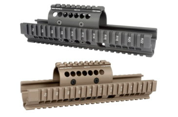 Image of Midwest Industries Extended Universal AK47/74 Handguard With Standard Topcover, Black, Flat Dark Earth
