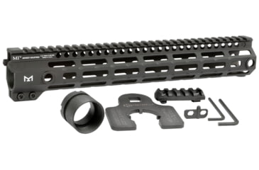 Image of Midwest Industries MI-G4M One Piece Free-Float AR Handguard, 12.625in Length, M-LOK, 6061 Aluminum, Anodized, Black, MI-G4M12.625