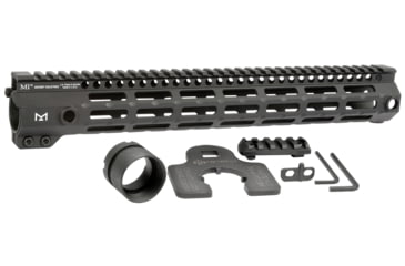 Image of Midwest Industries MI-G4M One Piece Free-Float AR Handguard, 14in Length, M-LOK, 6061 Aluminum, Anodized, Black, MI-G4M14