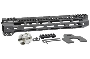 Image of Midwest Industries MI Ultra Lightweight Titanium One Piece Free Float Handguard, M-LOK compatible, Black, 12.625in, MI-ULW12.625