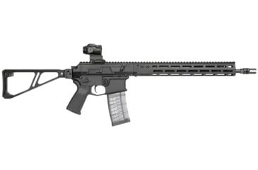 Image of Midwest Industries Side Folding Fixed Extruded Stock, Black, MI-STAP-SF-FES