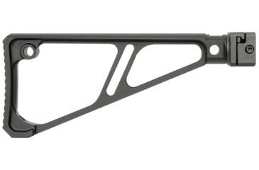 Image of Midwest Industries Side Folding Fixed Extruded Stock, Black, MI-STAP-SF-FES