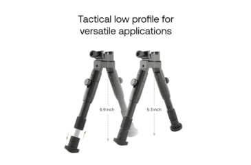 Image of MIGHTY TACTICAL BP-01 Bipod, 6.2-6.7in Height Range, Picatinny/Weaver Mount, Black, MT-BP-01