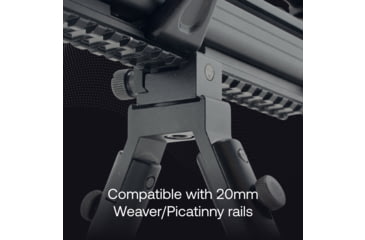 Image of MIGHTY TACTICAL BP-01 Bipod, 6.2-6.7in Height Range, Picatinny/Weaver Mount, Black, MT-BP-01