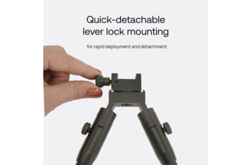 Image of MIGHTY TACTICAL BP-01 Bipod, 6.2-6.7in Height Range, Picatinny/Weaver Mount, Black, MT-BP-01