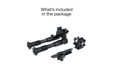 Image of MIGHTY TACTICAL BP-01 Bipod, 6.2-6.7in Height Range, Picatinny/Weaver Mount, Black, MT-BP-01