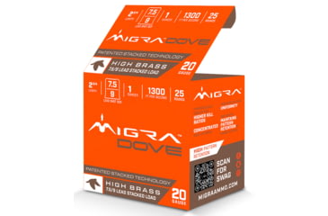 Image of Migra Dove 20 Gauge 1oz 2 3/4in Shotgun Ammo, #7.5-9, 25 Rounds, M20LF7.5-9