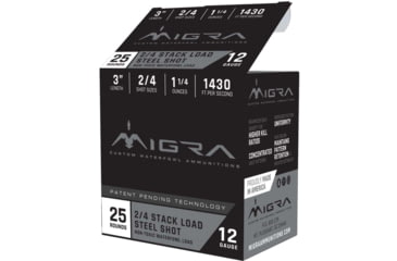 Image of Migra 12 Gauge 1 1/4 oz 3 in Shotgun Ammunition, 2/4, 25 Rounds, M-12S2-4