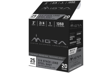 Image of Migra Combinational 20 Gauge 1 oz 3in Centerfire Shotgun Ammo, 25 Rounds, M-20S2-4