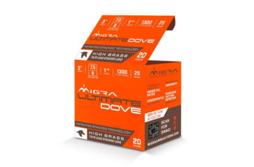 Image of Migra Ultimate Dove 20 Gauge 1 1/4oz 3in Shotgun Ammo, 25 rounds, M-20UD-75-9