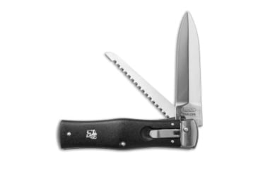 Image of Mikov Mikov 241 Predator Leverlock Automatic Knife w/ Saw ABS Black 3.75" Polish, Black, 420, adult, BHQ-33103