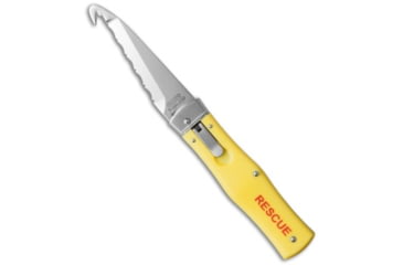 Image of Mikov Mikov EMT Rescue Leverlock Automatic Knife ABS Yellow 3.75" Serr, Yellow, 420, adult, BHQ-33320