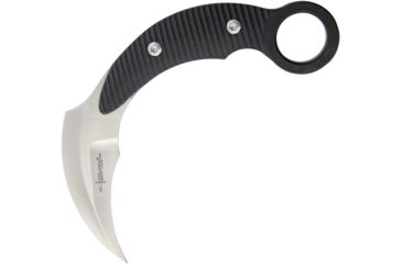 Image of Mil-Tac Jerry Hossum Karambit Black Fixed Blade Knife, 3.25in, Satin, Black, G10 Handle MILKB