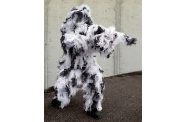 Image of MIL-TEC Fire-Resistant 4-Piece Ghillie Suit, Snow Camo, Exra Large/2XL, 11962007-003
