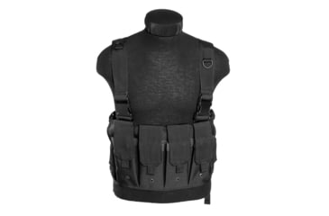 Image of MIL-TEC Mag Carrier Chest Rig, Black, Adjustable, 13532002