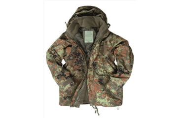 Image of MIL-TEC Trilam. Wet Weather Jacket w/Fleece Liner - Men's, Flecktarn Camo, Extra Large, 10615021-905