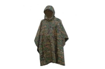 Image of MIL-TEC Ripstop Wet Weather Poncho, Digital Woodland Camo, One Size, 10630071
