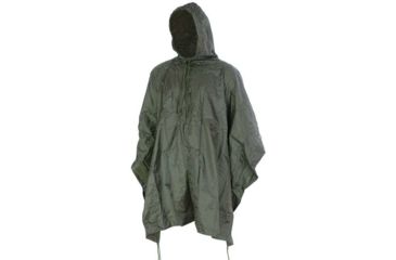 Image of MIL-TEC Ripstop Wet Weather Poncho, Olive Drab, One Size, 10630001