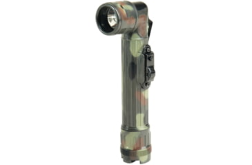 Image of MIL-TEC Large LED Anglehead Flashlight, 2D, White, Flecktarn Camo, Large, 15143221