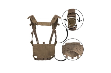 Image of MIL-TEC Lightweight Chest Rig, Coyote, One Size, 13530419