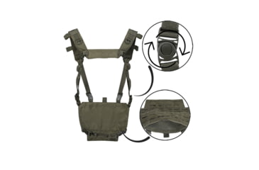 Image of MIL-TEC Lightweight Chest Rig, OD Green, Adjustable, 13530401