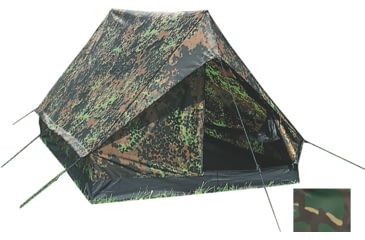 Image of MIL-TEC 2-Person Super Mini Pack Tent, Woodland Camo, 14206020